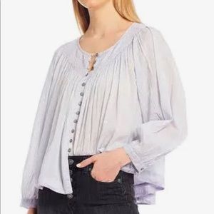 Free People linen blouse
